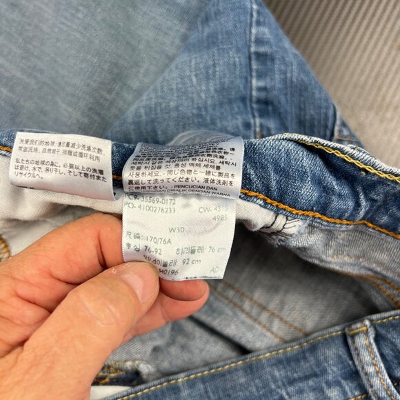 Levis 569 Mens Denim Jean Shorts Size 30 Loose Fit - Picture 10 of 11